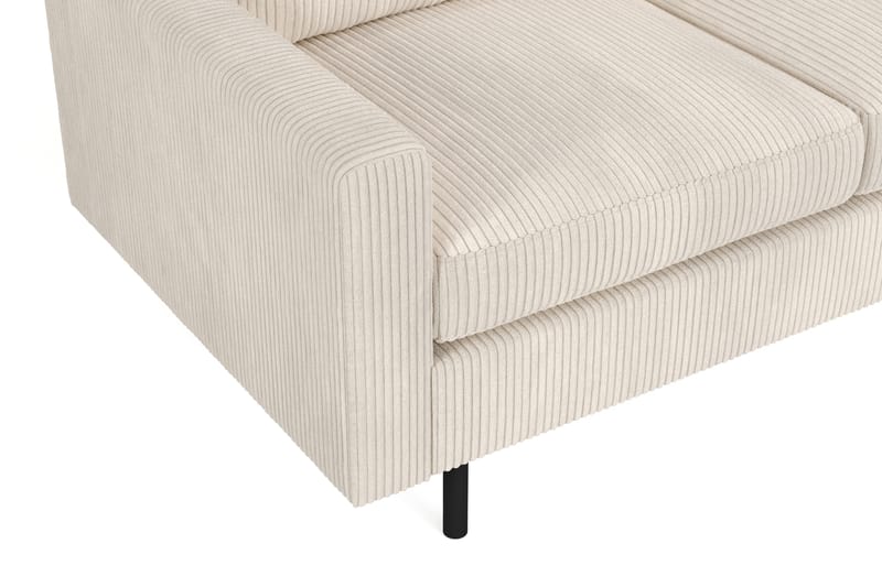 Peppe 3-sits Vändbar L-formad Divansoffa i Manchester 200 cm bred - Beige - Möbler - Soffa - Divansoffa & schäslongsoffa - 3 sits soffa med divan