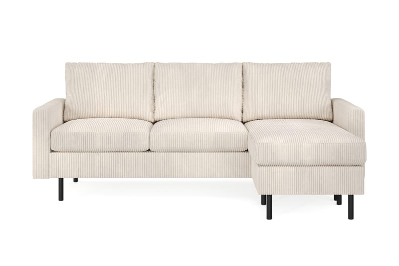 Peppe 3-sits Vändbar L-formad Divansoffa i Manchester - Beige - Möbler - Soffa - Divansoffa & schäslongsoffa - 3 sits soffa med divan