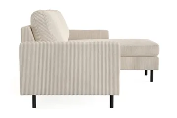 Peppe 3-sits Vändbar L-formad Divansoffa i Manchester - Beige - Möbler - Soffa - Divansoffa & schäslongsoffa - 3 sits soffa med divan