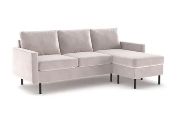 Peppe 3-sits Vändbar L-formad Divansoffa i Manchester - Beige - Möbler - Soffa - Divansoffa & schäslongsoffa - 3 sits soffa med divan