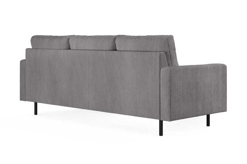 Peppe 3-sits Vändbar L-formad Divansoffa i Manchester - Mörkgrå - Möbler - Soffa - Divansoffa & schäslongsoffa - 3 sits soffa med divan