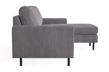 Peppe 3-sits Vändbar L-formad Divansoffa i Manchester - Mörkgrå - Möbler - Soffa - Divansoffa & schäslongsoffa - 3 sits soffa med divan