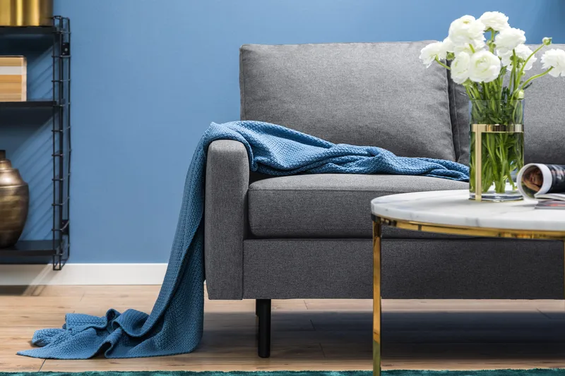 Peppe 3-sits Vändbar L-formad Divansoffa i Tyg - Ljusgrå - Möbler - Soffa - Divansoffa & schäslongsoffa - 3 sits soffa med divan