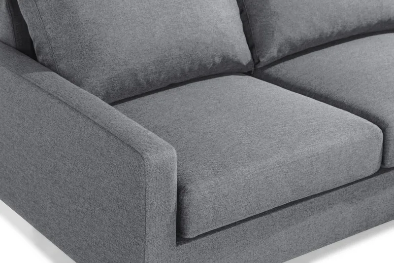 Peppe 3-sits Vändbar L-formad Divansoffa i Tyg - Ljusgrå - Möbler - Soffa - Divansoffa & schäslongsoffa - 3 sits soffa med divan