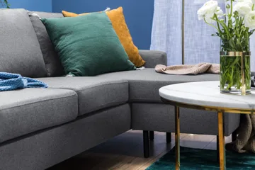 Peppe 3-sits Vändbar L-formad Divansoffa i Tyg - Ljusgrå - Möbler - Soffa - Divansoffa & schäslongsoffa - 3 sits soffa med divan