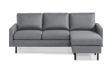Peppe 3-sits Vändbar L-formad Divansoffa i Tyg - Ljusgrå - Möbler - Soffa - Divansoffa & schäslongsoffa - 3 sits soffa med divan