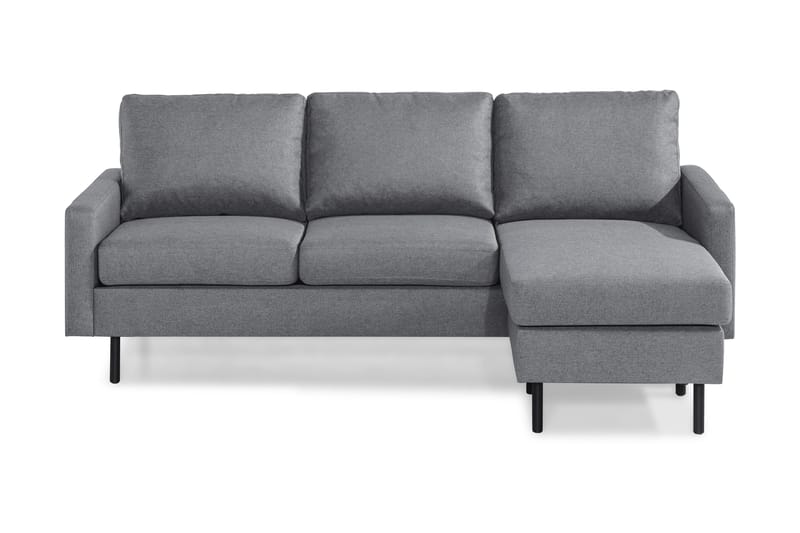 Peppe 3-sits Vändbar L-formad Divansoffa i Tyg - Ljusgrå - Möbler - Soffa - Divansoffa & schäslongsoffa - 3 sits soffa med divan