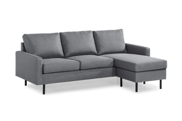 Peppe 3-sits Vändbar L-formad Divansoffa i Tyg - Ljusgrå - Möbler - Soffa - Divansoffa & schäslongsoffa - 3 sits soffa med divan