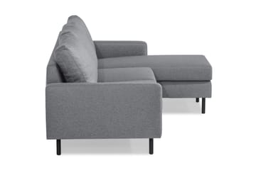Peppe 3-sits Vändbar L-formad Divansoffa i Tyg - Ljusgrå - Möbler - Soffa - Divansoffa & schäslongsoffa - 3 sits soffa med divan