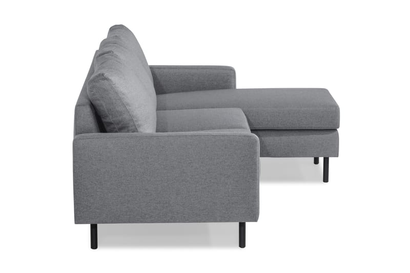Peppe 3-sits Vändbar L-formad Divansoffa i Tyg - Ljusgrå - Möbler - Soffa - Divansoffa & schäslongsoffa - 3 sits soffa med divan