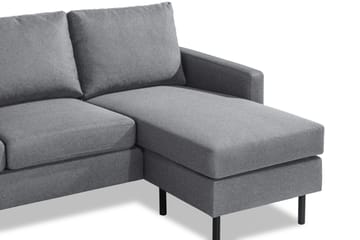 Peppe 3-sits Vändbar L-formad Divansoffa i Tyg - Ljusgrå - Möbler - Soffa - Divansoffa & schäslongsoffa - 3 sits soffa med divan