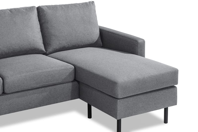 Peppe 3-sits Vändbar L-formad Divansoffa i Tyg - Ljusgrå - Möbler - Soffa - Divansoffa & schäslongsoffa - 3 sits soffa med divan