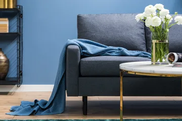 Peppe 3-sits Vändbar L-formad Divansoffa i Tyg - Mörkgrå - Möbler - Soffa - Divansoffa & schäslongsoffa - 3 sits soffa med divan