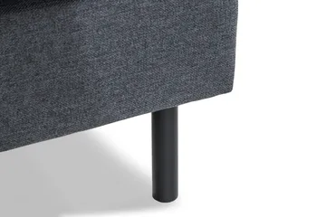 Peppe 3-sits Vändbar L-formad Divansoffa i Tyg - Mörkgrå - Möbler - Soffa - Divansoffa & schäslongsoffa - 3 sits soffa med divan