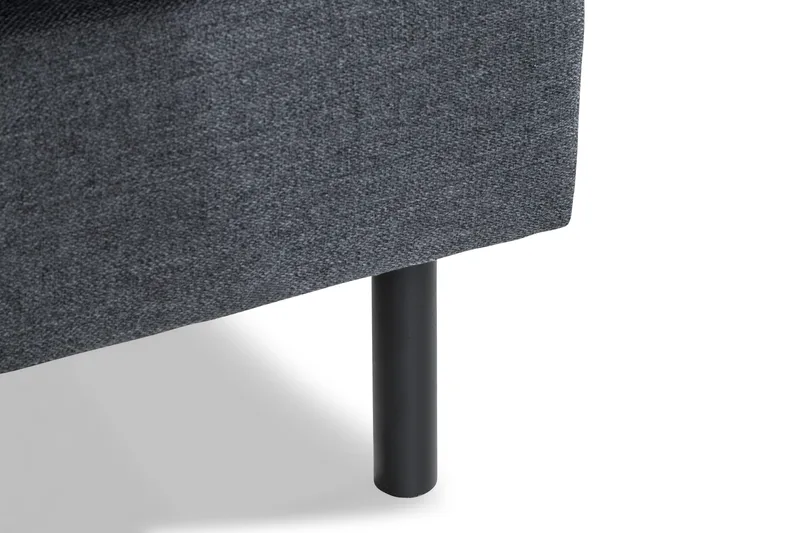 Peppe 3-sits Vändbar L-formad Divansoffa i Tyg - Mörkgrå - Möbler - Soffa - Divansoffa & schäslongsoffa - 3 sits soffa med divan