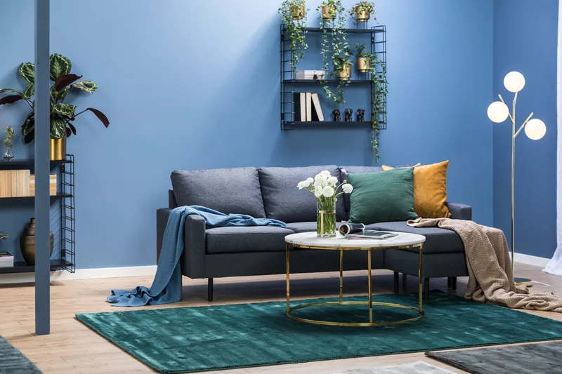 Peppe 3-sits Vändbar L-formad Divansoffa i Tyg - Mörkgrå - Möbler - Soffa - Divansoffa & schäslongsoffa - 3 sits soffa med divan