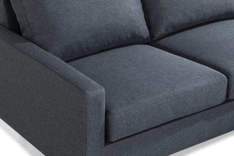 Peppe 3-sits Vändbar L-formad Divansoffa i Tyg - Mörkgrå - Möbler - Soffa - Divansoffa & schäslongsoffa - 3 sits soffa med divan