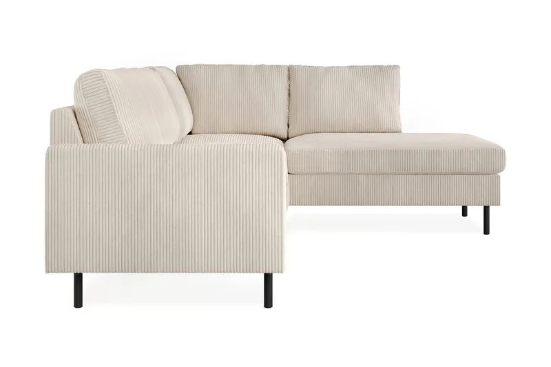 Peppe 4-sits Högervänd L-formad Schäslongsoffa i Manchester - Beige - Möbler - Soffa - Divansoffa & schäslongsoffa - 4 sits soffa med divan
