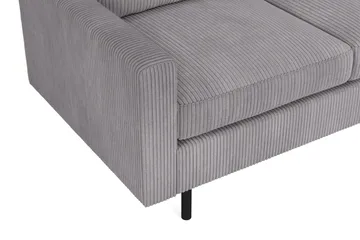 Peppe 4-sits Högervänd L-formad Schäslongsoffa i Manchester - Mörkgrå - Möbler - Soffa - Divansoffa & schäslongsoffa - 4 sits soffa med divan