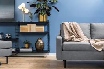 Peppe 4-sits Högervänd L-formad Schäslongsoffa i Tyg - Ljusgrå - Möbler - Soffa - Divansoffa & schäslongsoffa - 4 sits soffa med divan