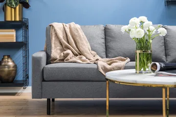 Peppe 4-sits Högervänd L-formad Schäslongsoffa i Tyg - Ljusgrå - Möbler - Soffa - Divansoffa & schäslongsoffa - 4 sits soffa med divan