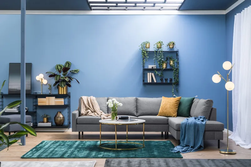 Peppe 4-sits Högervänd L-formad Schäslongsoffa i Tyg - Ljusgrå - Möbler - Soffa - Divansoffa & schäslongsoffa - 4 sits soffa med divan