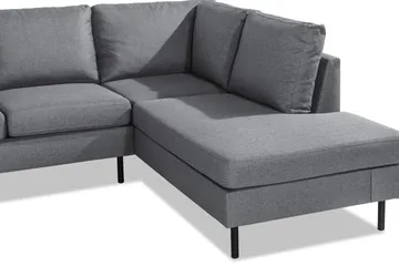 Peppe 4-sits Högervänd L-formad Schäslongsoffa i Tyg - Ljusgrå - Möbler - Soffa - Divansoffa & schäslongsoffa - 4 sits soffa med divan