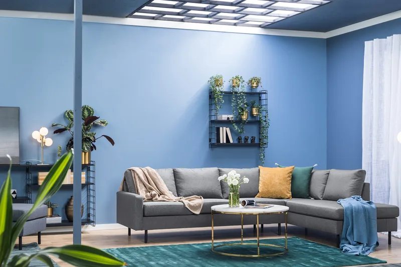 Peppe 4-sits Högervänd L-formad Schäslongsoffa i Tyg - Ljusgrå - Möbler - Soffa - Divansoffa & schäslongsoffa - 4 sits soffa med divan