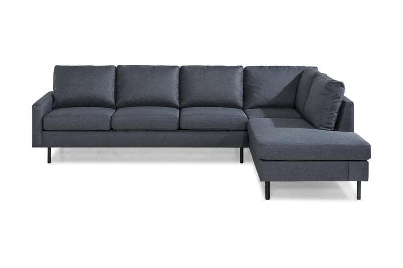 Peppe 4-sits Högervänd L-formad Schäslongsoffa i Tyg - Mörkgrå - Möbler - Soffa - Divansoffa & schäslongsoffa - 4 sits soffa med divan