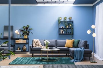 Peppe 4-sits Högervänd L-formad Schäslongsoffa i Tyg - Mörkgrå - Möbler - Soffa - Divansoffa & schäslongsoffa - 4 sits soffa med divan