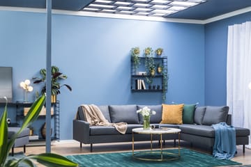 Peppe 4-sits Högervänd L-formad Schäslongsoffa i Tyg - Mörkgrå - Möbler - Soffa - Divansoffa & schäslongsoffa - 4 sits soffa med divan