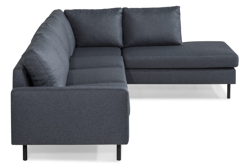 Peppe 4-sits Högervänd L-formad Schäslongsoffa i Tyg - Mörkgrå - Möbler - Soffa - Divansoffa & schäslongsoffa - 4 sits soffa med divan