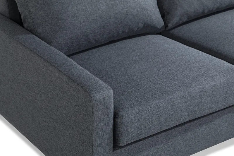 Peppe 4-sits Högervänd L-formad Schäslongsoffa i Tyg - Mörkgrå - Möbler - Soffa - Divansoffa & schäslongsoffa - 4 sits soffa med divan