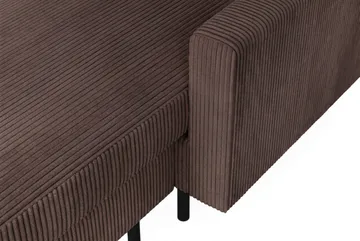 Peppe 4-sits Vänstervänd U-formad Soffa med Divan och Schäslong i Manchester - Mörkbrun - Möbler - Soffa - Divansoffa & schäslongsoffa - 4 sits soffa med divan