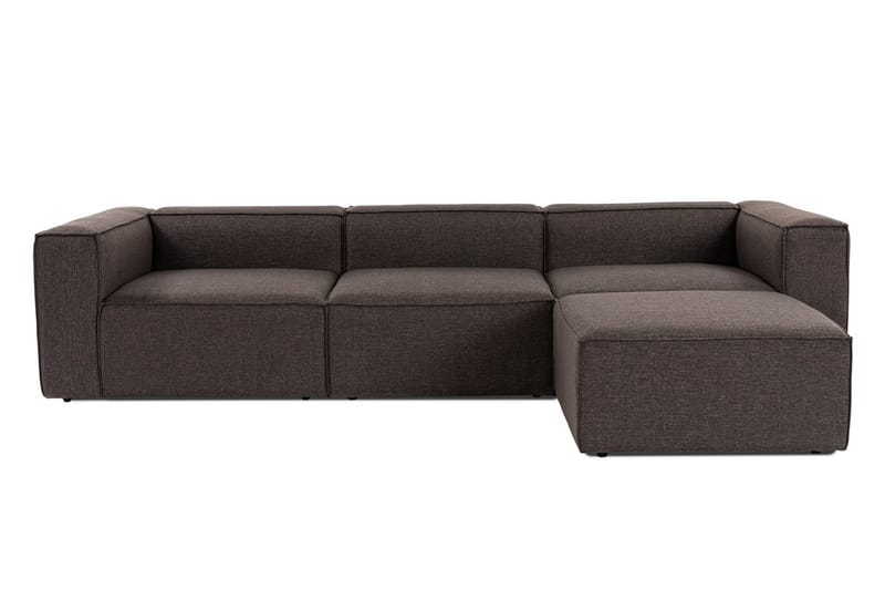 Redlands Soffa med Divan 3-sits, Mörkbrun