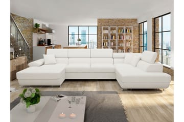 Reginia Soffa med Divan och Schäslong 4-sits - Vit - Möbler - Soffa - Divansoffa & schäslongsoffa - 4 sits soffa med divan