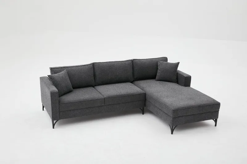 Retzow Soffa m. Divan 4-sits - Antracit - Möbler - Soffa - Divansoffa & schäslongsoffa - 4 sits soffa med divan