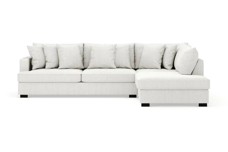 Rossita 4-sits Högervänd L-formad Djup Schäslongsoffa i Manchester - Offwhite - Möbler - Soffa - Divansoffa & schäslongsoffa - 4 sits soffa med divan