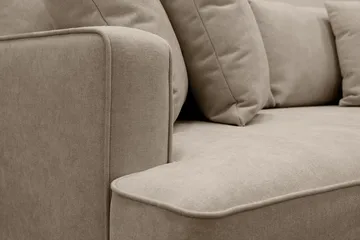 Rossita 4-sits Högervänd L-formad Djup Schäslongsoffa i Tyg - Brun - Möbler - Soffa - Divansoffa & schäslongsoffa - 4 sits soffa med divan