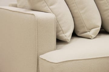 Rossita 4-sits Högervänd L-formad Djup Schäslongsoffa med Hel dyna i Bouclé - Beige - Möbler - Soffa - Divansoffa & schäslongsoffa - 4 sits soffa med divan