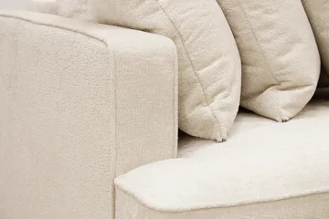 Rossita 4-sits Högervänd L-formad Djup Schäslongsoffa med Hel dyna i Chenille - Beige - Möbler - Soffa - Divansoffa & schäslongsoffa - 4 sits soffa med divan
