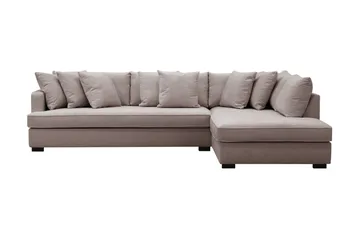 Rossita 4-sits Högervänd L-formad Djup Schäslongsoffa med Hel dyna i Chenille