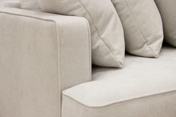 Rossita 4-sits Högervänd L-formad Djup Schäslongsoffa med Hel dyna i Tyg - Beige - Möbler - Soffa - Divansoffa & schäslongsoffa - 4 sits soffa med divan