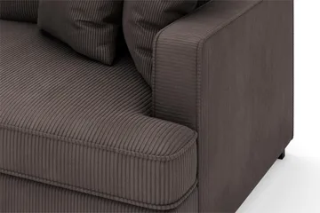 Rossita 4-sits Vänstervänd L-formad Djup Schäslongsoffa i Manchester - Mörkgrå - Möbler - Soffa - Divansoffa & schäslongsoffa - 4 sits soffa med divan