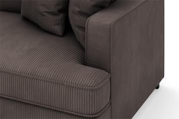 Rossita 4-sits Vänstervänd L-formad Djup Schäslongsoffa i Manchester - Mörkgrå - Möbler - Soffa - Divansoffa & schäslongsoffa - 4 sits soffa med divan