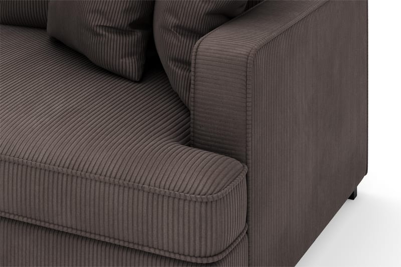 Rossita 4-sits Vänstervänd L-formad Djup Schäslongsoffa i Manchester - Mörkgrå - Möbler - Soffa - Divansoffa & schäslongsoffa - 4 sits soffa med divan