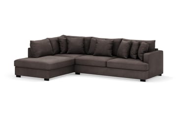 Rossita 4-sits Vänstervänd L-formad Djup Schäslongsoffa i Manchester - Mörkgrå - Möbler - Soffa - Divansoffa & schäslongsoffa - 4 sits soffa med divan