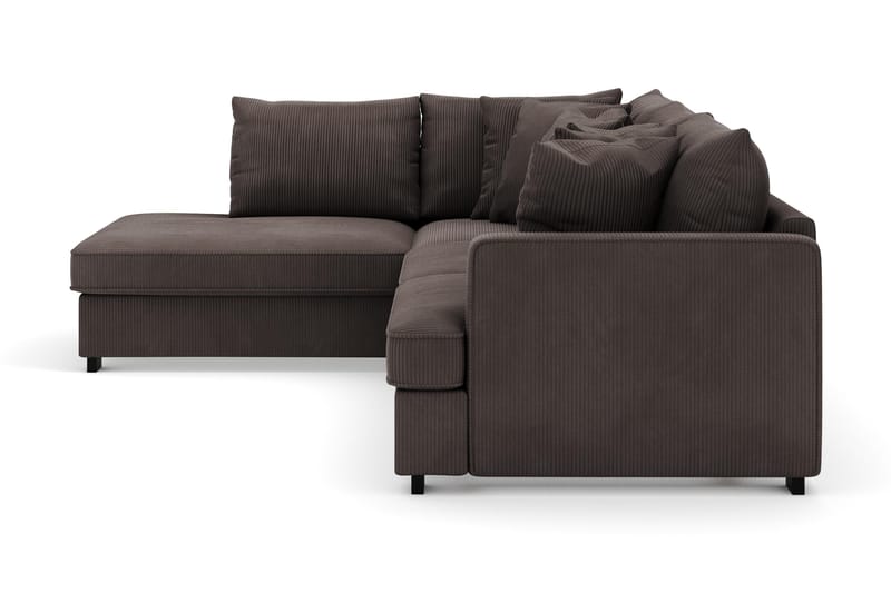 Rossita 4-sits Vänstervänd L-formad Djup Schäslongsoffa i Manchester - Mörkgrå - Möbler - Soffa - Divansoffa & schäslongsoffa - 4 sits soffa med divan