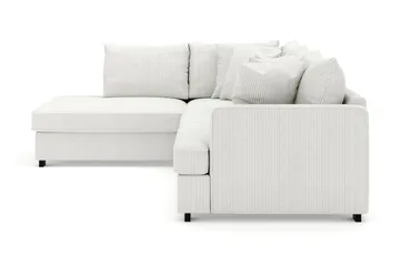 Rossita 4-sits Vänstervänd L-formad Djup Schäslongsoffa i Manchester - Offwhite - Möbler - Soffa - Divansoffa & schäslongsoffa - 4 sits soffa med divan