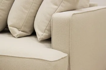 Rossita 4-sits Vänstervänd L-formad Djup Schäslongsoffa med Hel dyna i Bouclé - Beige - Möbler - Soffa - Divansoffa & schäslongsoffa - 4 sits soffa med divan